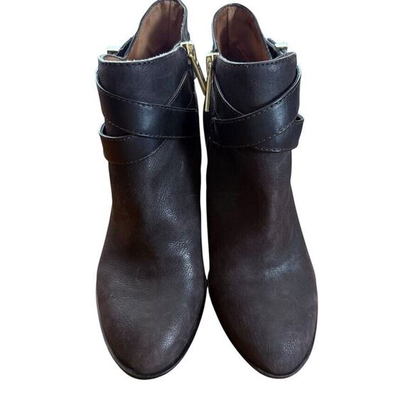 Louise Et Cie Ranier Womens Brown Leather Ankle Boots Booties Chunky Heel sz 7 - Picture 6 of 16